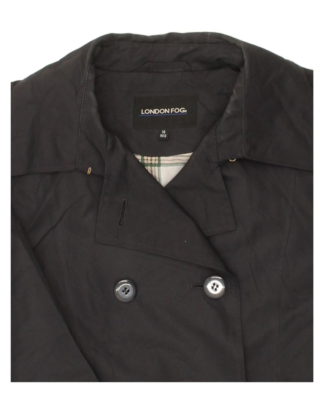 LONDON FOG Womens Pea Coat UK 14 Large Navy Blue Vintage London Fog and Second-Hand London Fog from Messina Hembry 