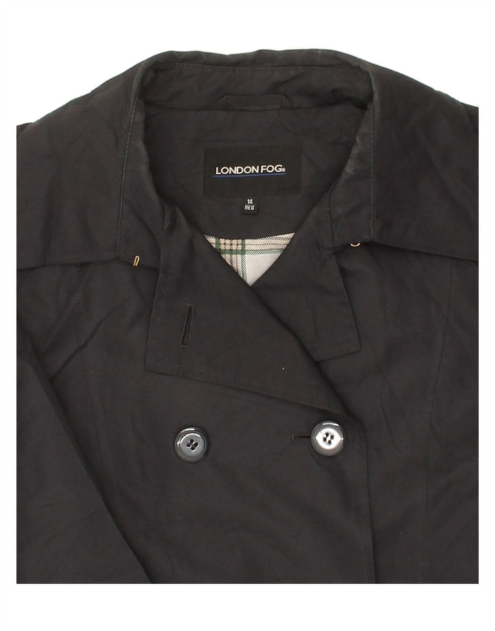 LONDON FOG Womens Pea Coat UK 14 Large Navy Blue Vintage London Fog and Second-Hand London Fog from Messina Hembry 