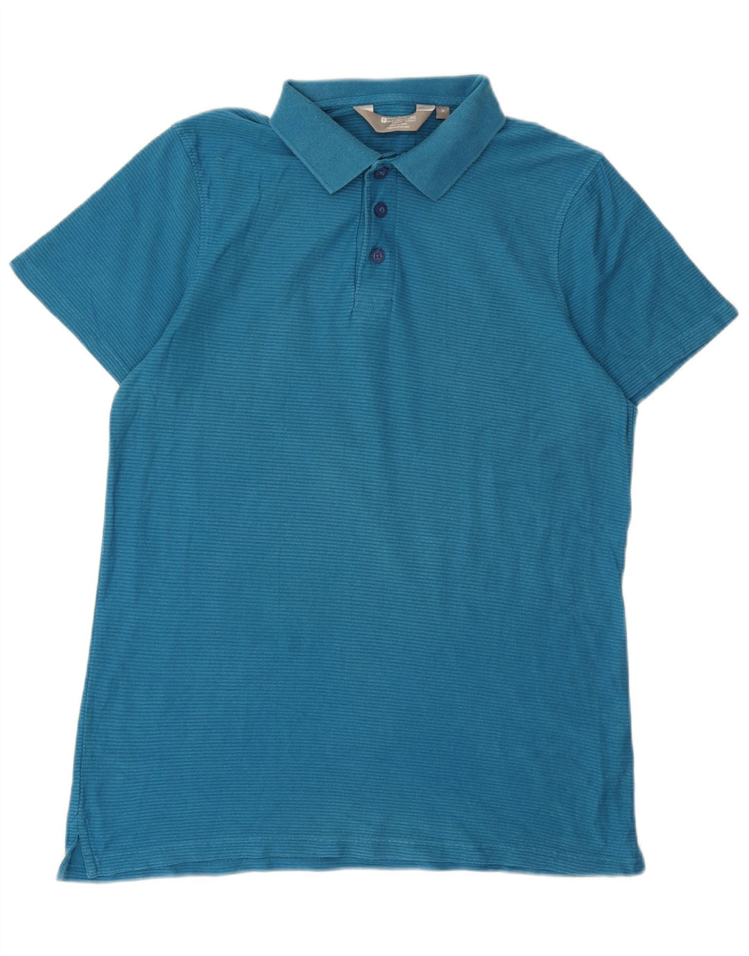 Polo da uomo Mountain Warehouse in cotone gessato blu medio