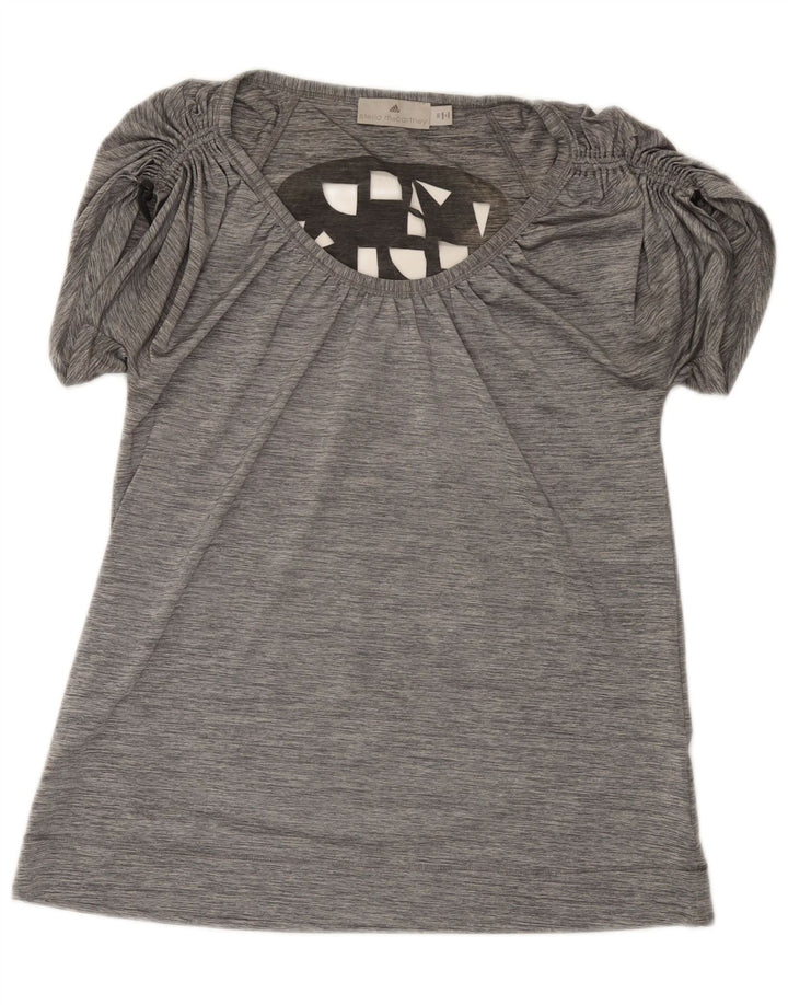 Top tunica grafica Adidas Stella McCartney da donna EU 36 piccolo poliestere grigio