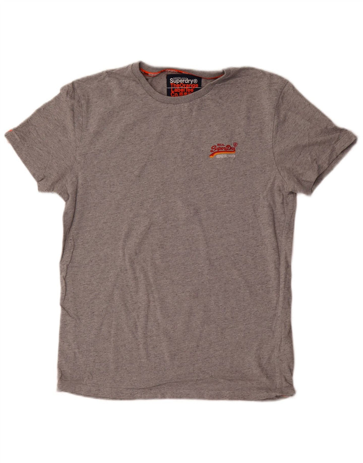 T-shirt da uomo Superdry Top Small in cotone grigio