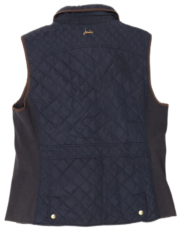 Gilet trapuntato da donna Joules UK 16 grande poliestere blu navy