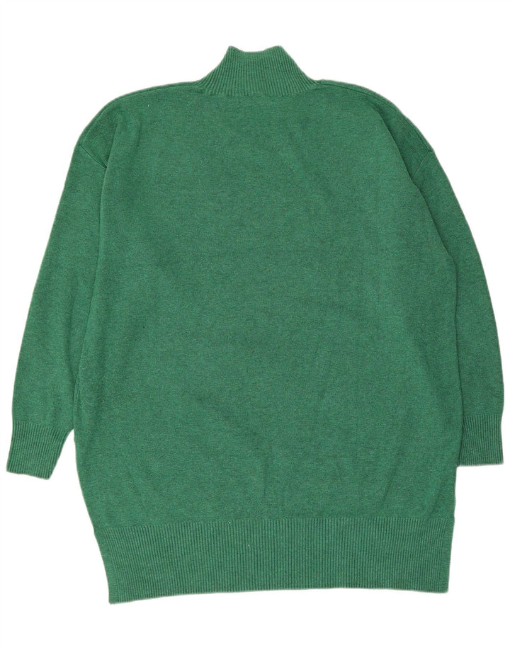 Marks & Spencer maglione lungo da donna con collo alto e collo alto UK 16 grande verde