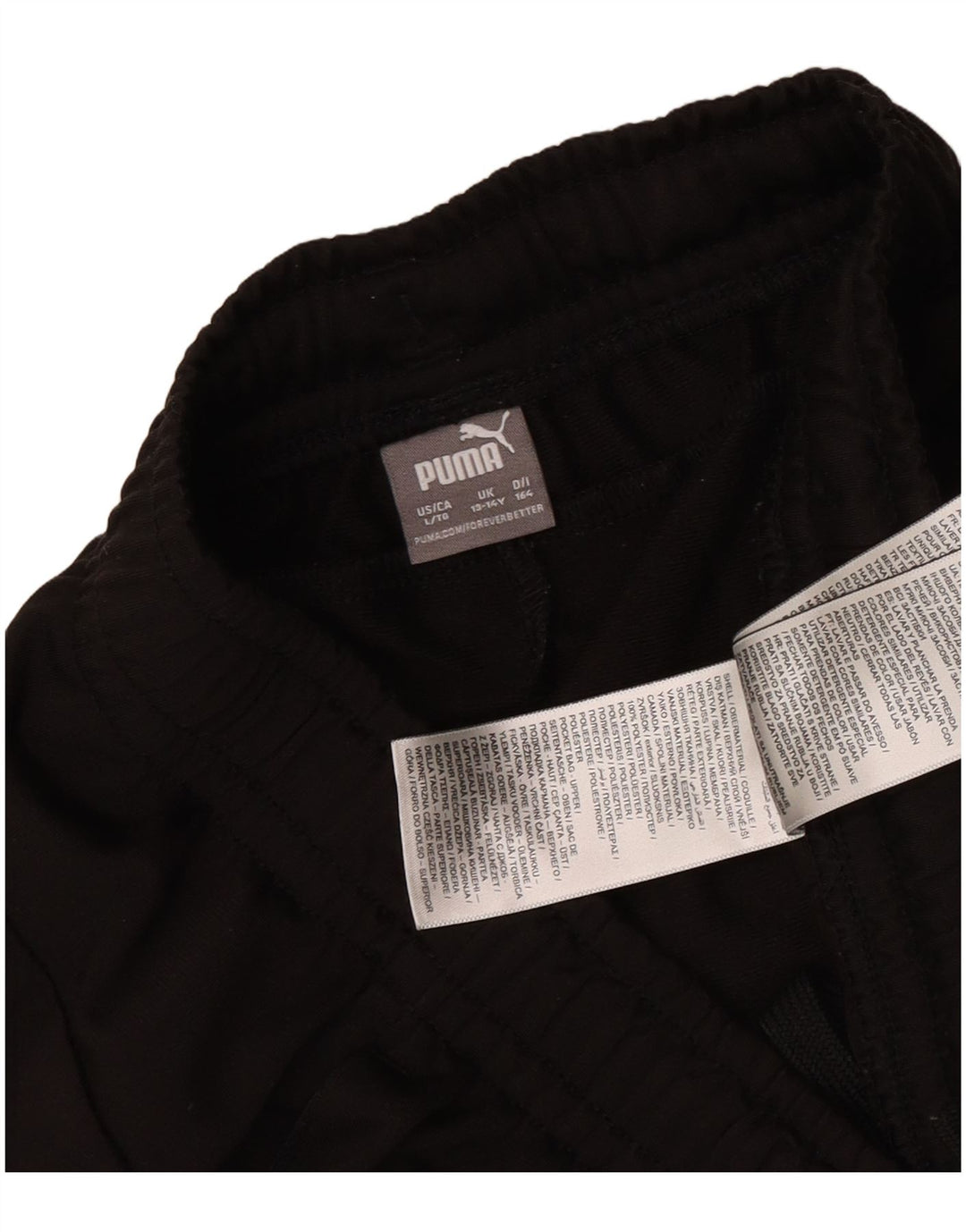 Pantaloni della tuta da ragazzo Puma 13-14 anni in poliestere nero