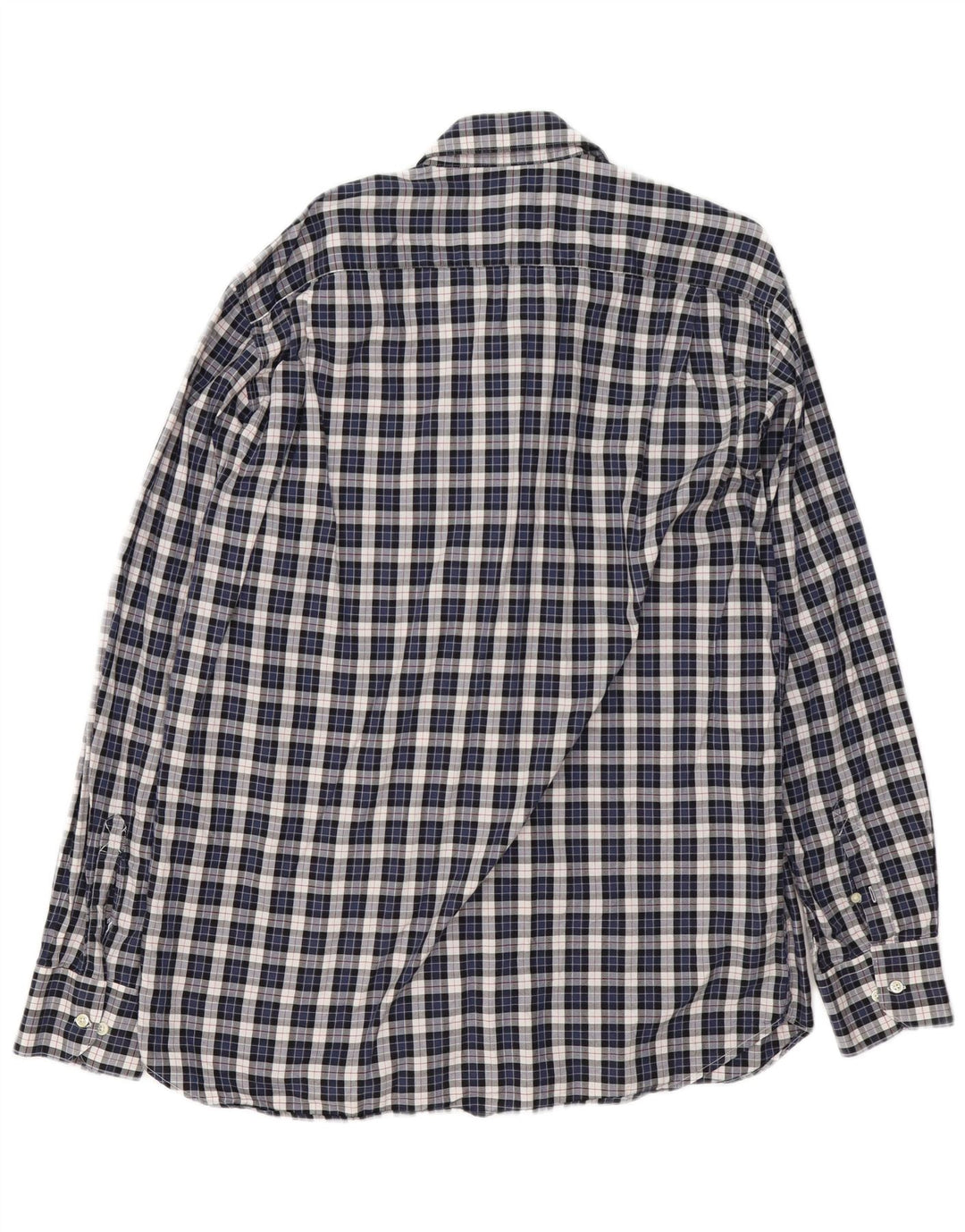 Camicia di flanella da uomo Barbour XL in cotone a quadri blu navy