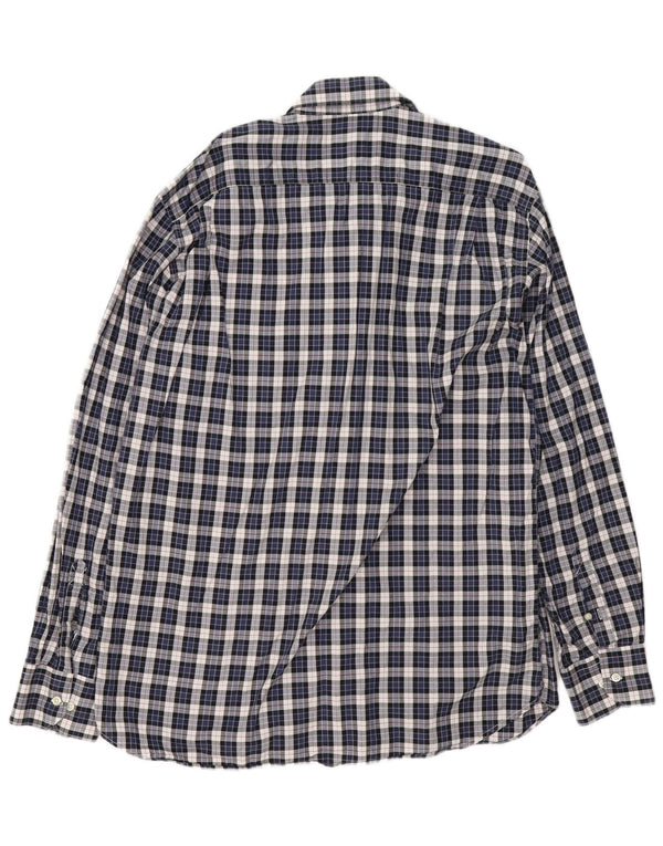 Camicia di flanella da uomo Barbour XL in cotone a quadri blu navy
