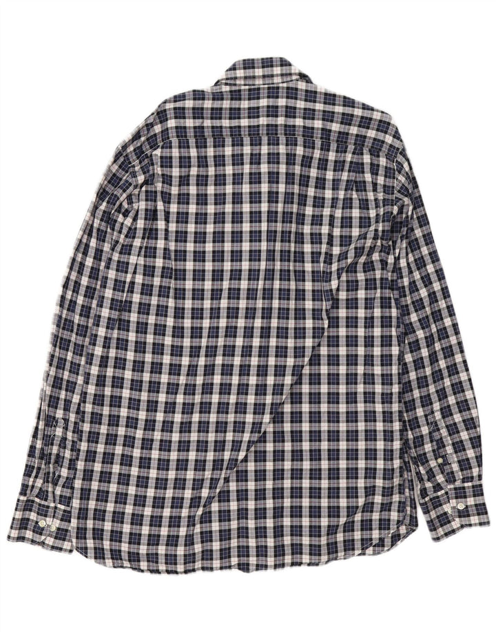 Camicia di flanella da uomo Barbour XL in cotone a quadri blu navy