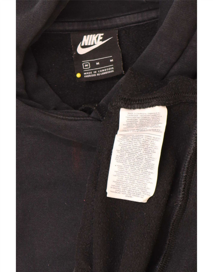 Felpa con cappuccio da uomo Nike, cotone medio nero