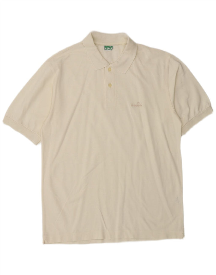 Polo Uomo DIADORA Cotone Bianco Sporco Medio