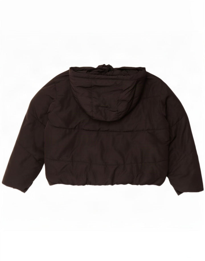 Giacca imbottita oversize con cappuccio da donna Zara UK 10 piccola poliestere nero