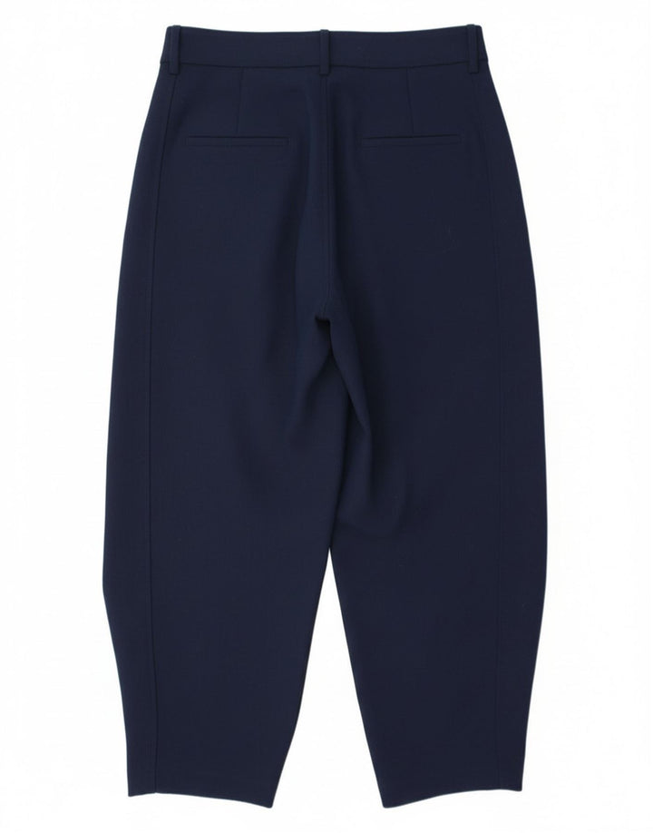 Pantaloni chino con pegging da donna Zara medi W28 L26 poliestere blu navy