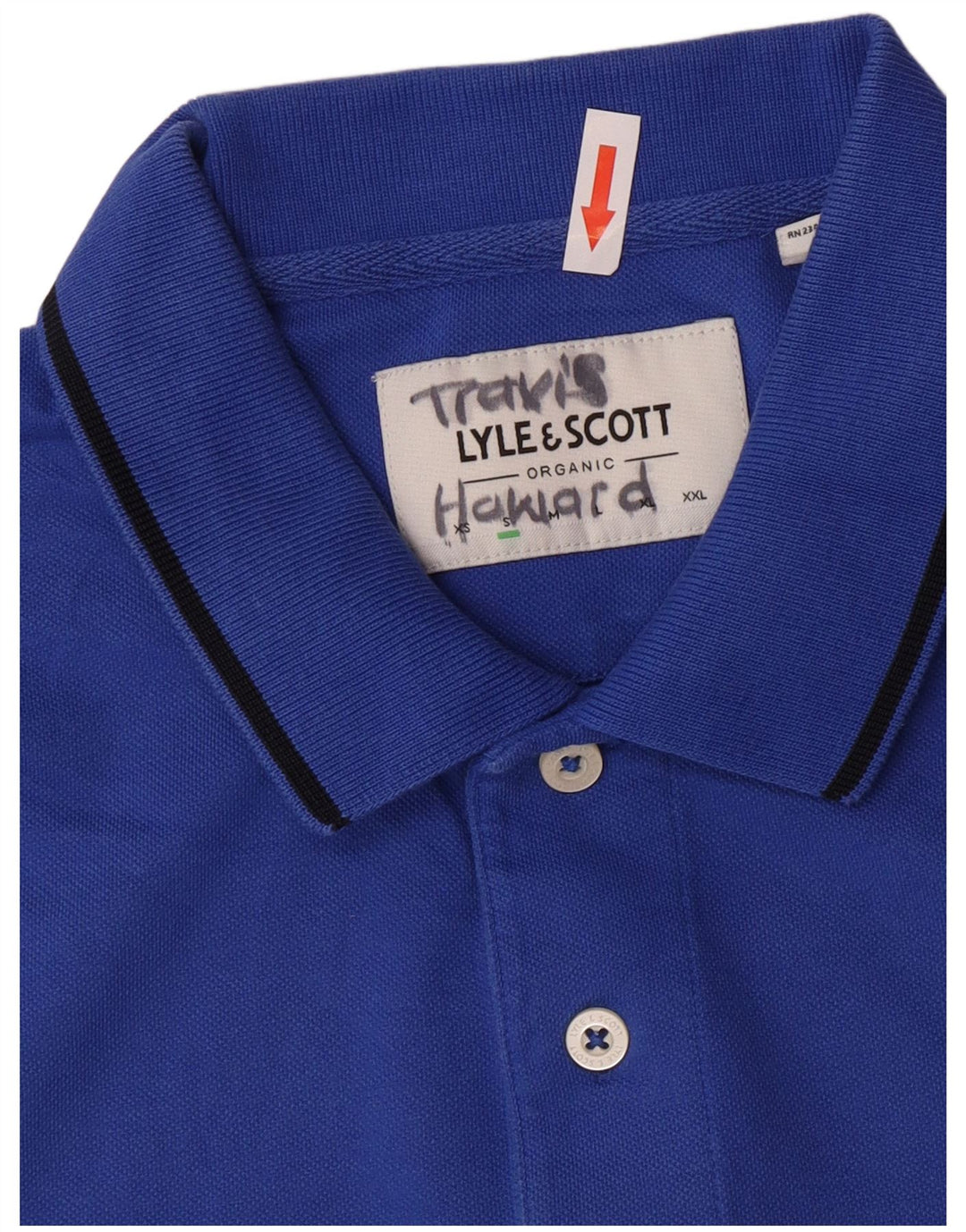 Polo da uomo Lyle & Scott piccola in cotone blu