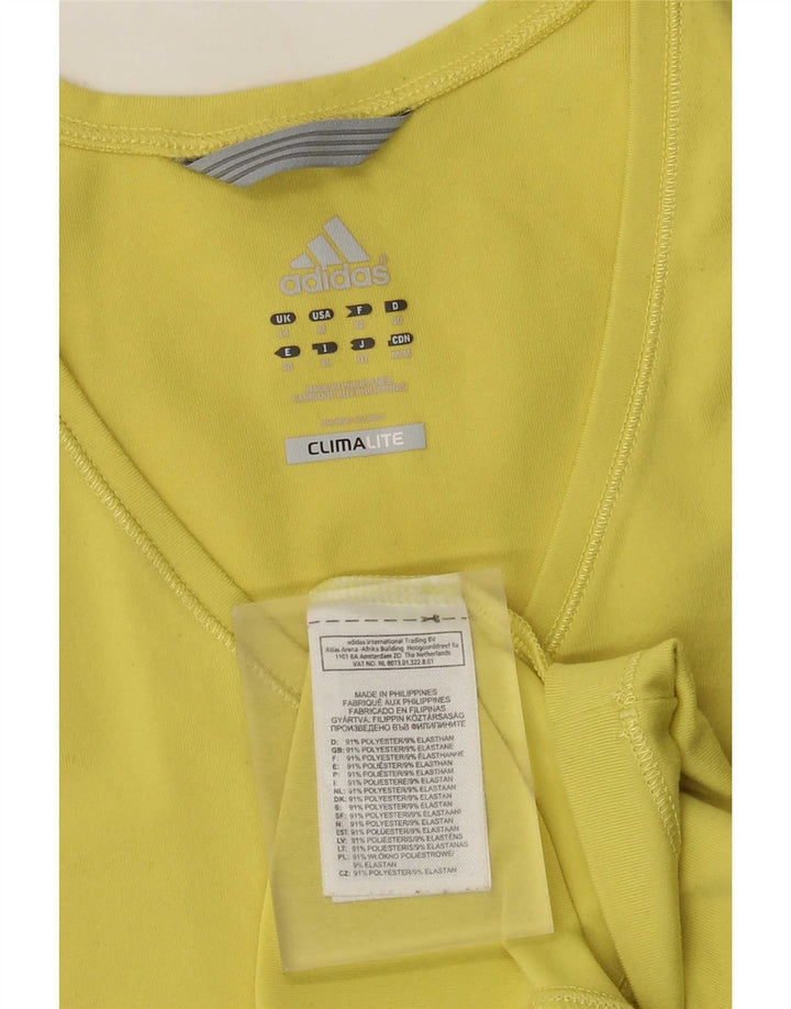 Canotta Adidas Climalite da donna UK 14 poliestere giallo medio