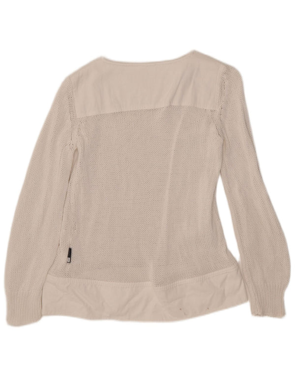 Maglione maglione con scollo a barca da donna Sportmax UK 6 XS bianco