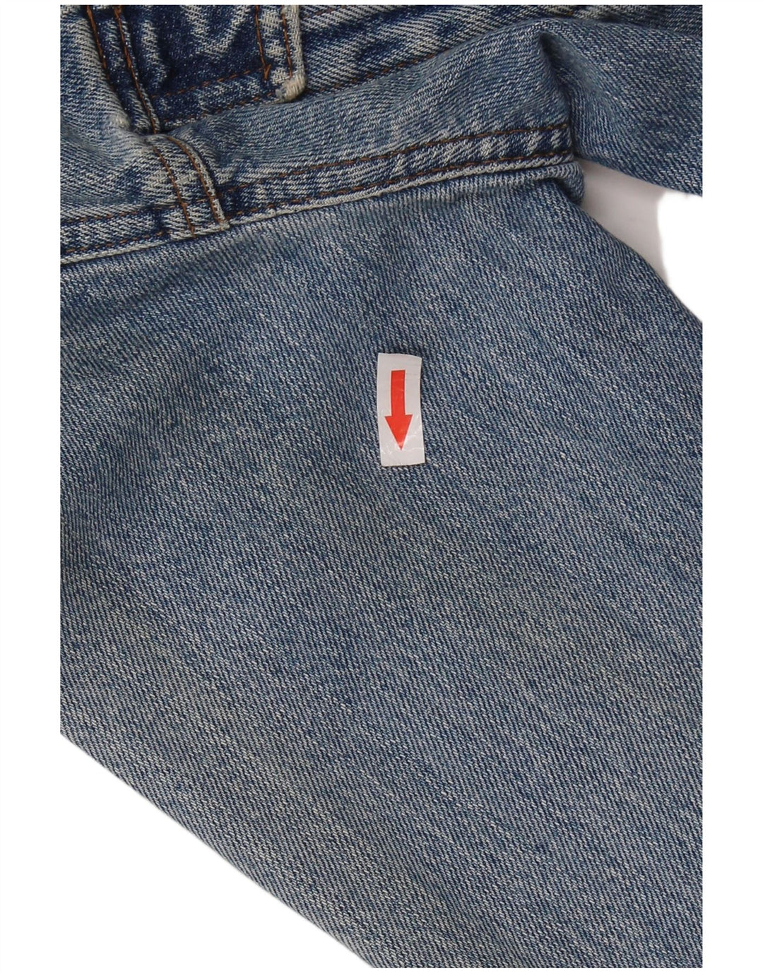 Giacca di jeans corta da donna VINTAGE UK 14 Blu medio