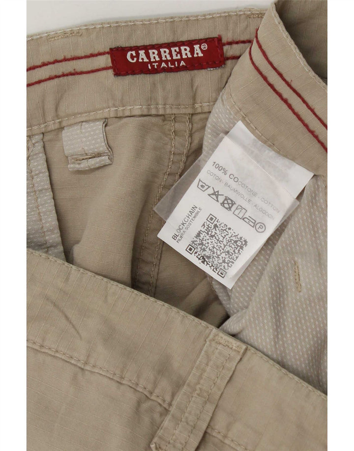 Pantaloncini cargo da uomo Carrera W38 XL in cotone beige