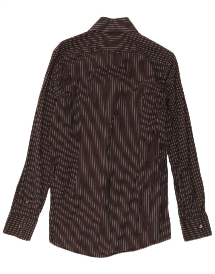 Camicia da uomo Dolce & Gabbana taglia 40 15 1/2 medio gessato nero