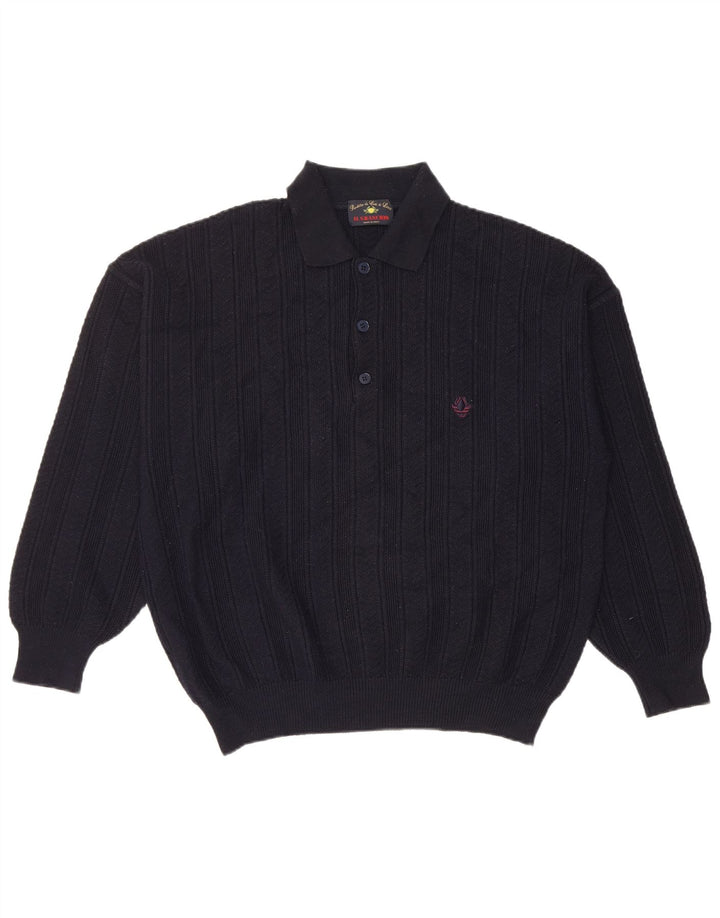 Maglione da uomo con collo alto Il Granchio, grande, blu navy