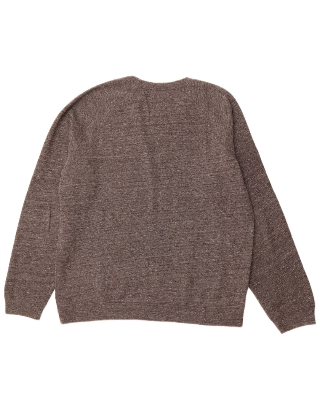 JACK WILLS Maglione girocollo con grafica da uomo XL in cotone chiazzato grigio