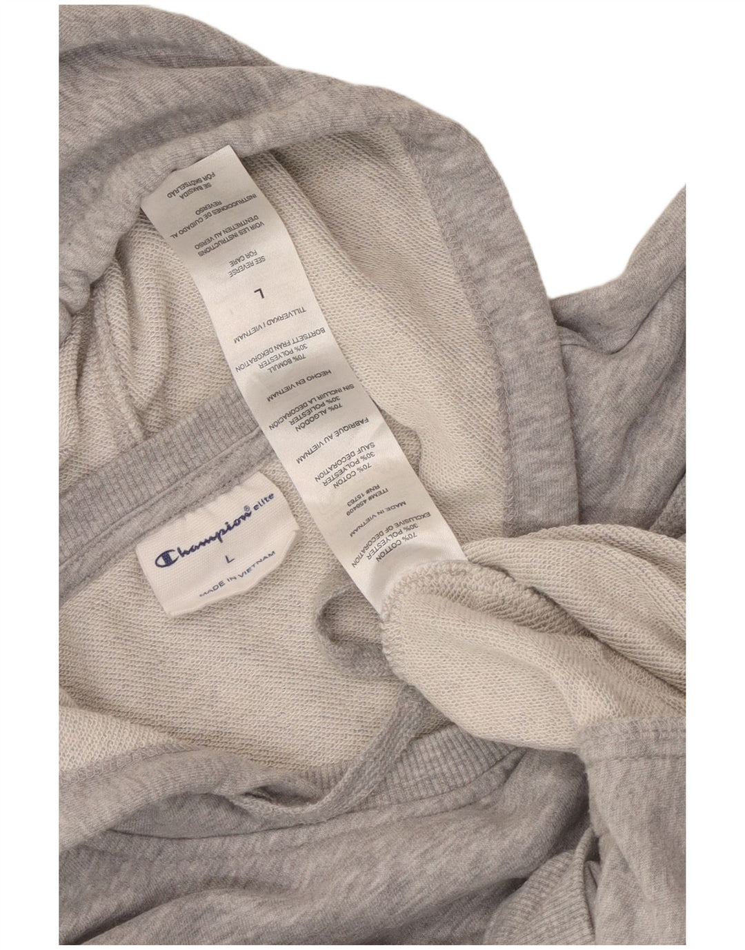 Maglione con cappuccio Elite da donna CHAMPION UK 16 Grande cotone chiazzato grigio