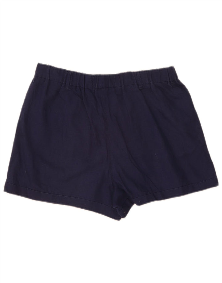Pantaloncini casual da donna Benetton medi W30 lino blu navy