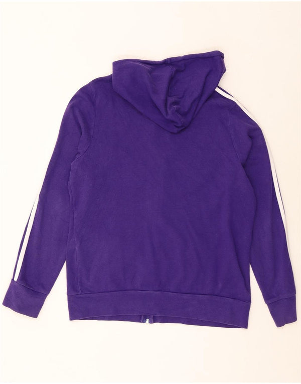 Maglione con cappuccio e zip da donna Adidas UK 22 XL cotone viola
