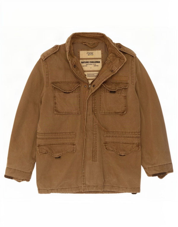 Giacca imbottita militare da uomo Camel Active EU 50 grande cotone kaki