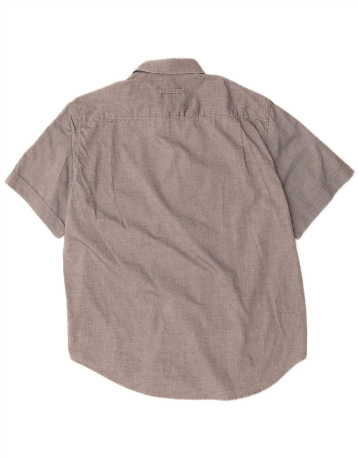 Camicia a maniche corte da uomo North Pole piccola in cotone grigio