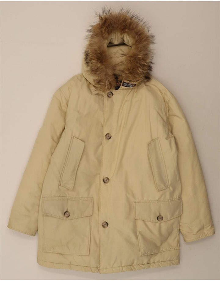 Giacca Parka imbottita con cappuccio da uomo Woolrich UK 38 Beige medio