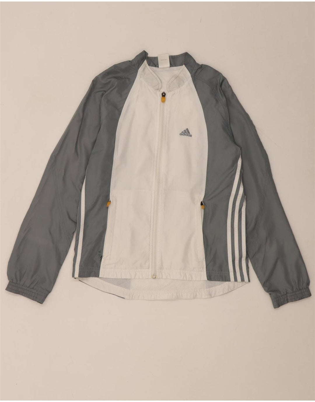 Giacca da tuta da donna Adidas UK 10 Small Grey Colourblock