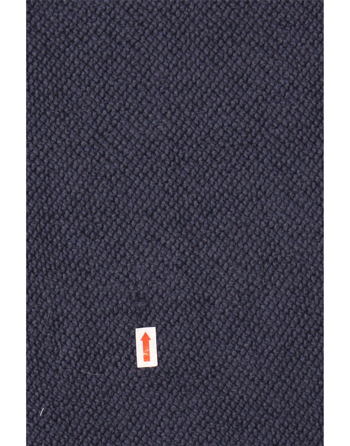 WEIRD FISH Felpa da uomo con zip e collo maglione XL blu navy in cotone