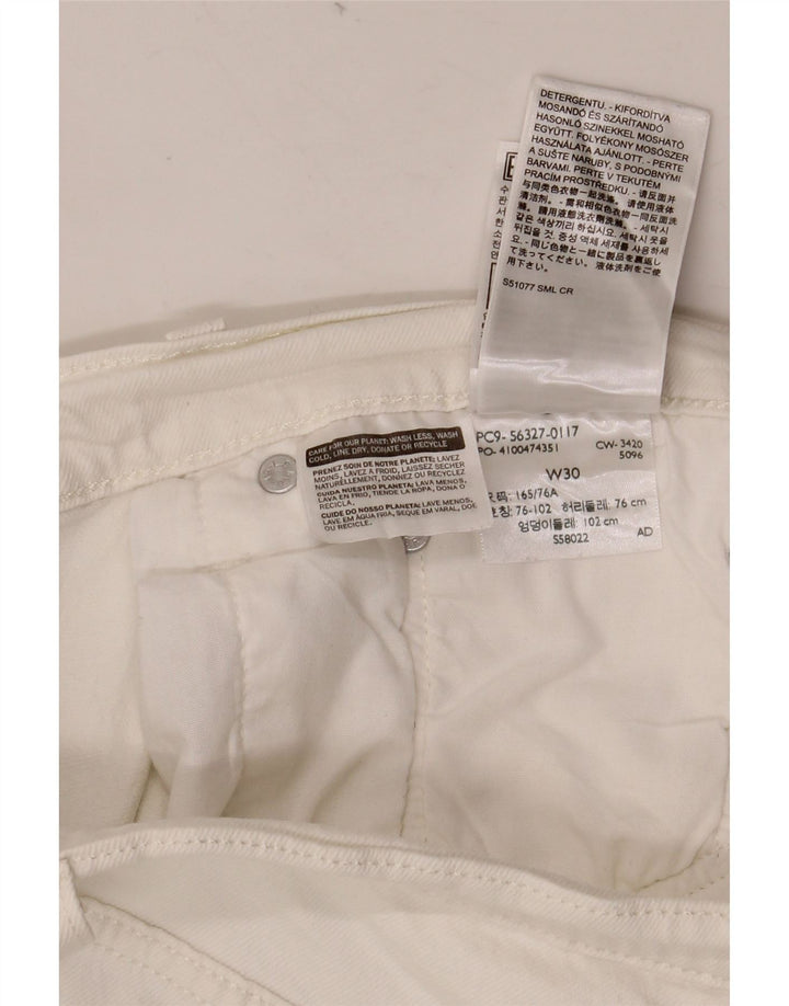 LEVI'S Pantaloncini di jeans 501 da donna W30 Cotone bianco medio