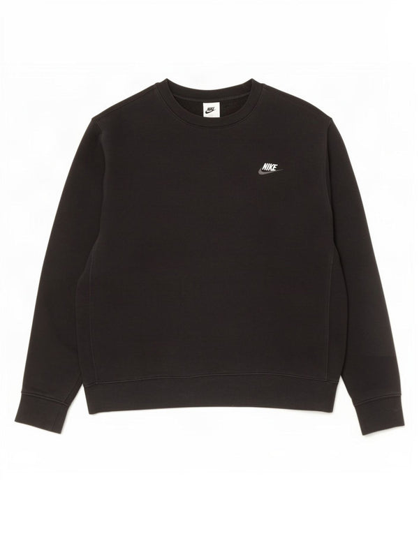 Nike Mens Sweatshirt Jumper Medium Black Cotton