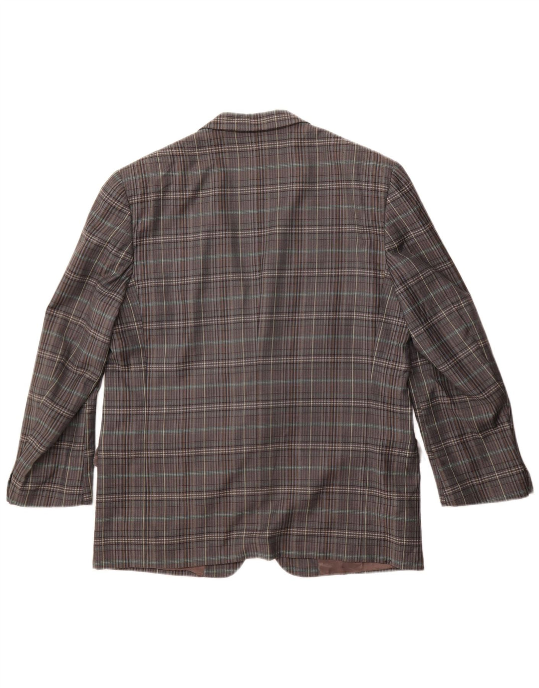 Gianluca Lorenzi Giacca Blazer da Uomo a 2 Bottoni IT 56 3XL Lana a quadri Grigia