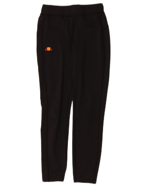 Leggings corti con grafica da donna Ellesse UK 8 piccoli poliestere nero