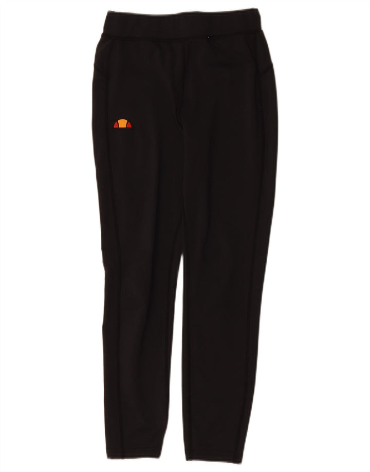 Leggings corti con grafica da donna Ellesse UK 8 piccoli poliestere nero