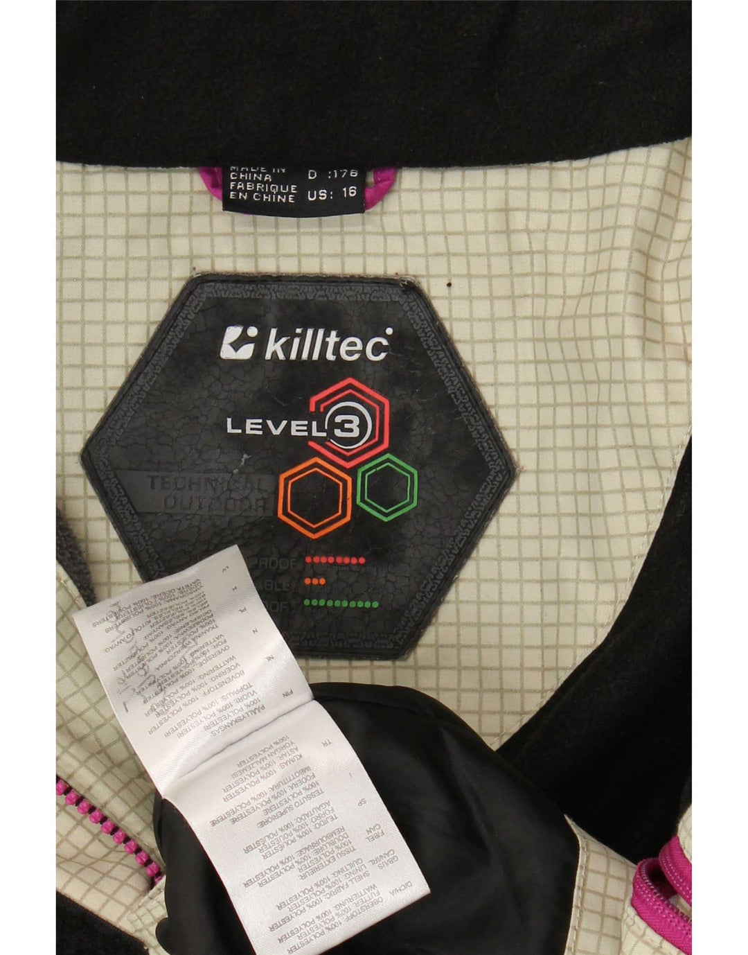 Giacca a vento per ragazze Killtec 15-16 anni Poliestere a quadri beige