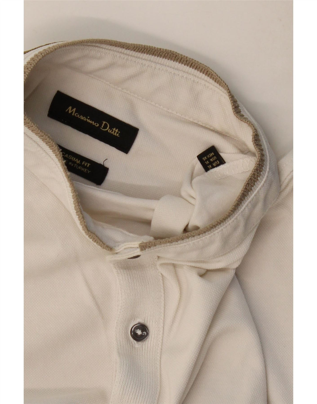 Polo MASSIMO DUTTI da uomo vestibilità casual XL bianca