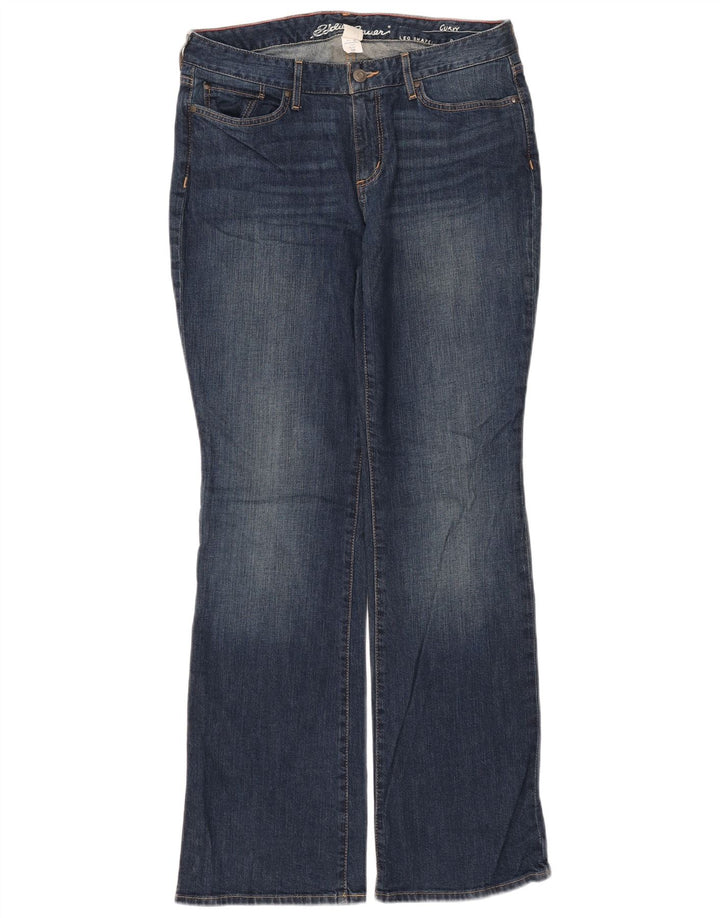 Jeans bootcut curvy da donna Eddie Bauer US 10 Large W32 L33 cotone blu