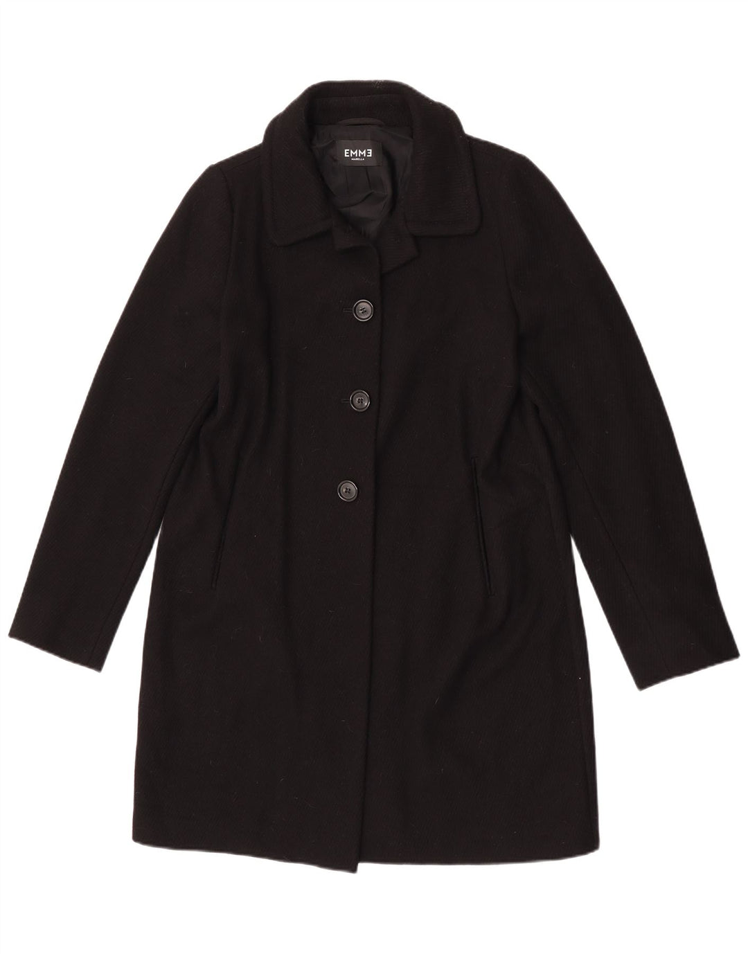 Soprabito da donna Marella UK 14 grande lana vergine nera