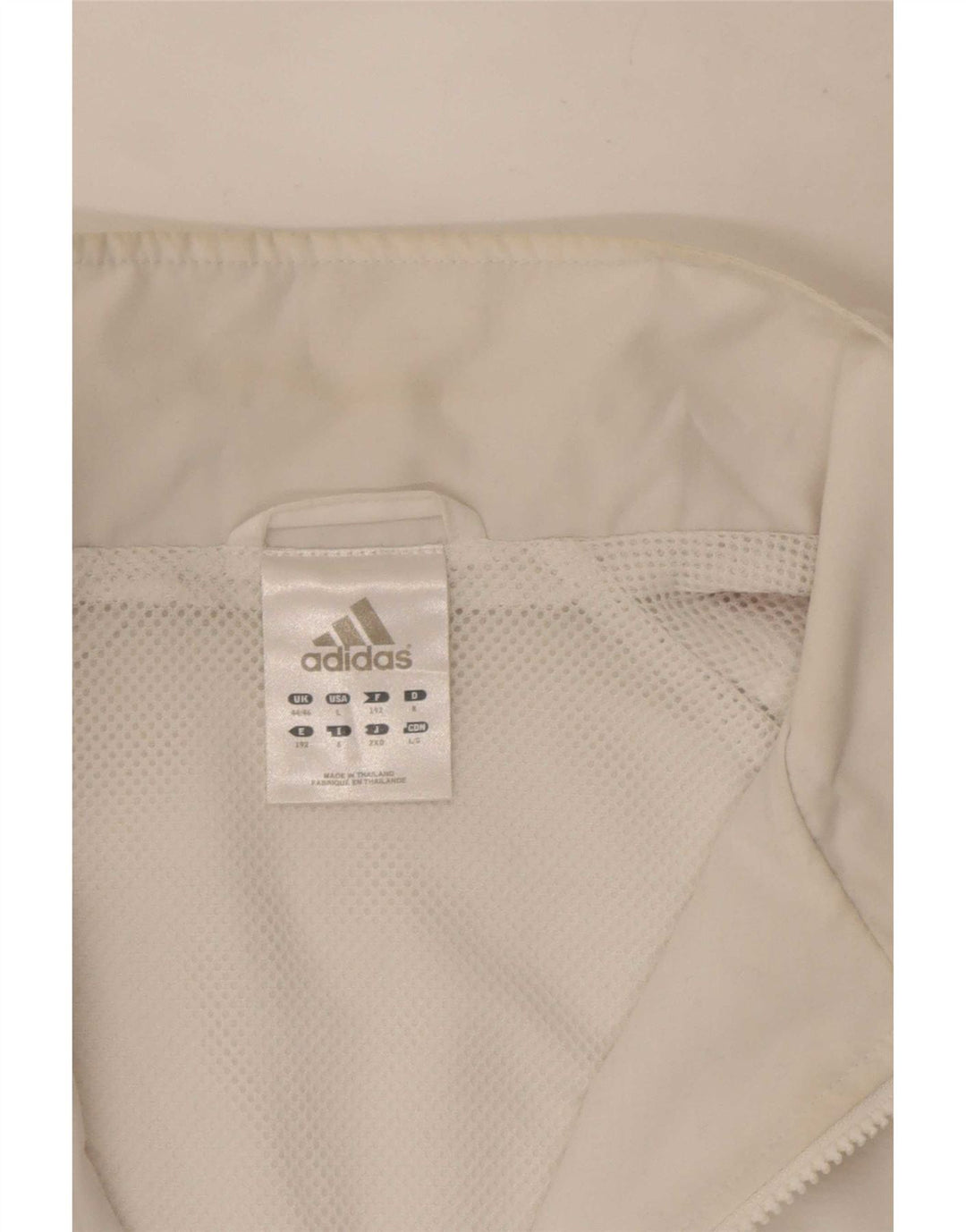 Giacca da tuta da uomo Adidas UK 44/46 Large Poliestere color block bianco