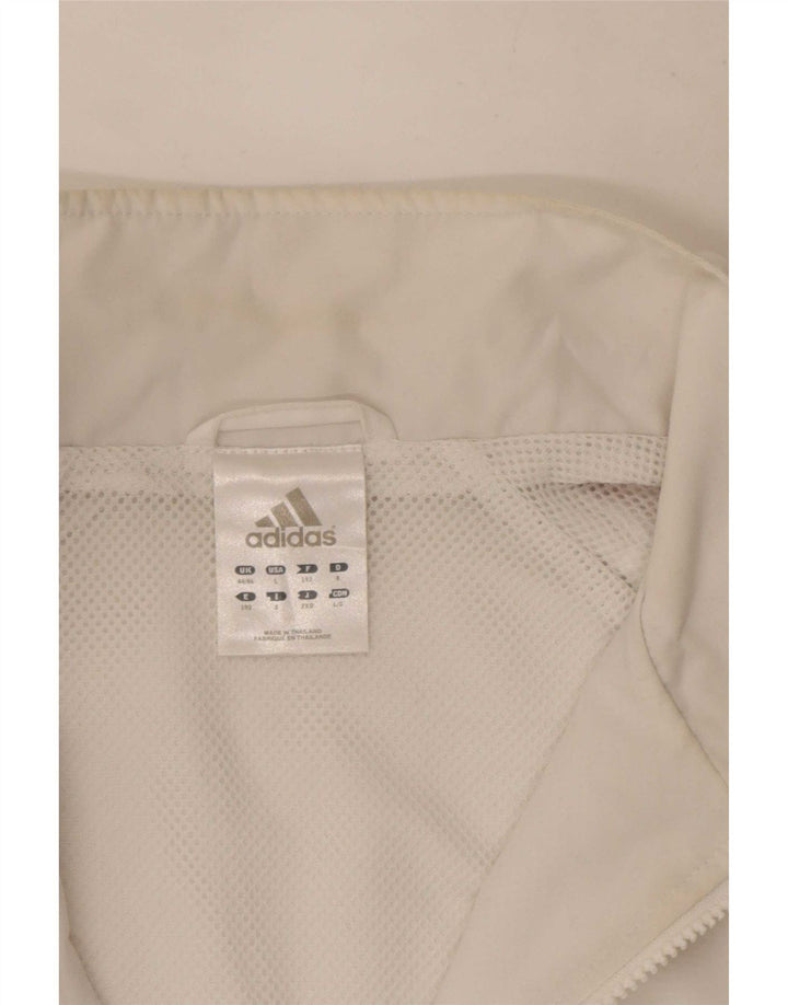Giacca da tuta da uomo Adidas UK 44/46 Large Poliestere color block bianco