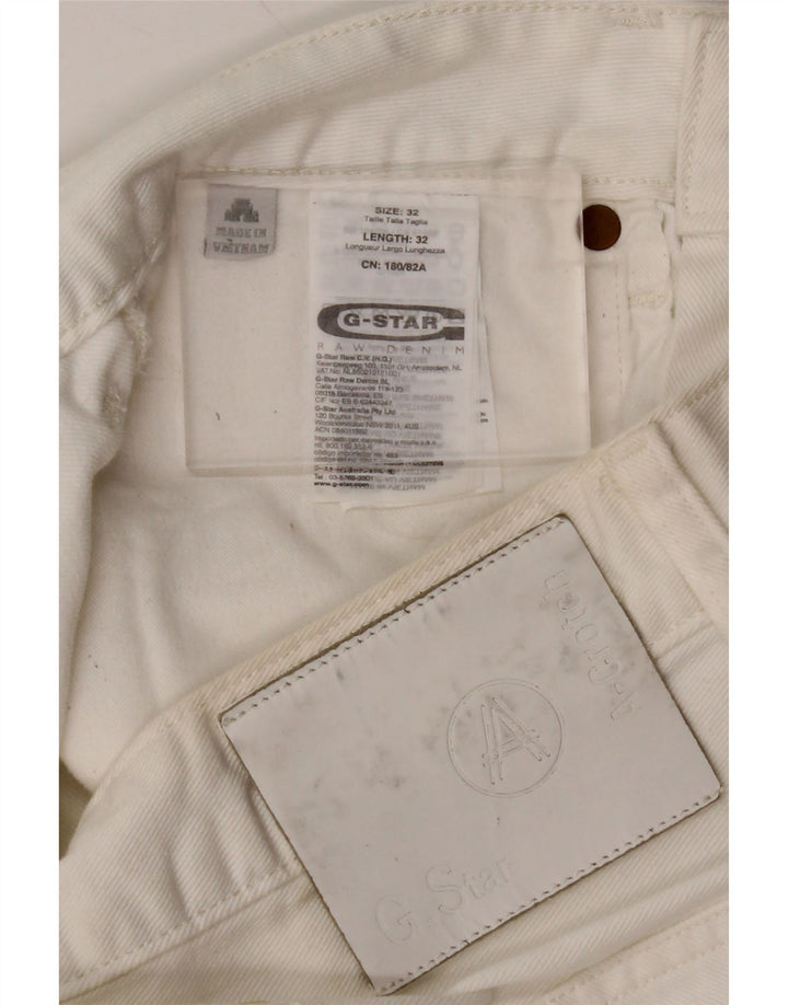 Jeans dritti da uomo G-STAR W32 L32 cotone bianco
