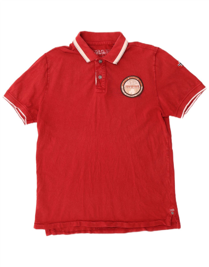 Polo geografica da uomo NAPAPIJRI rossa media