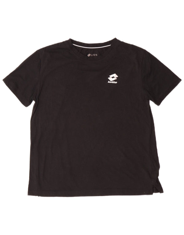 T-shirt da donna LOTTO Top UK 16 grande cotone nero