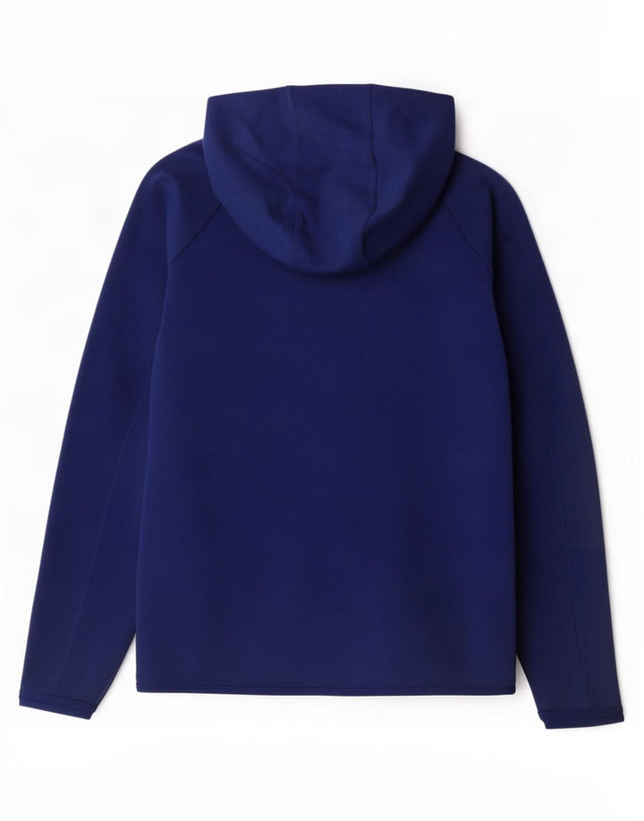 Felpa con cappuccio e zip Nike da uomo in cotone blu medio