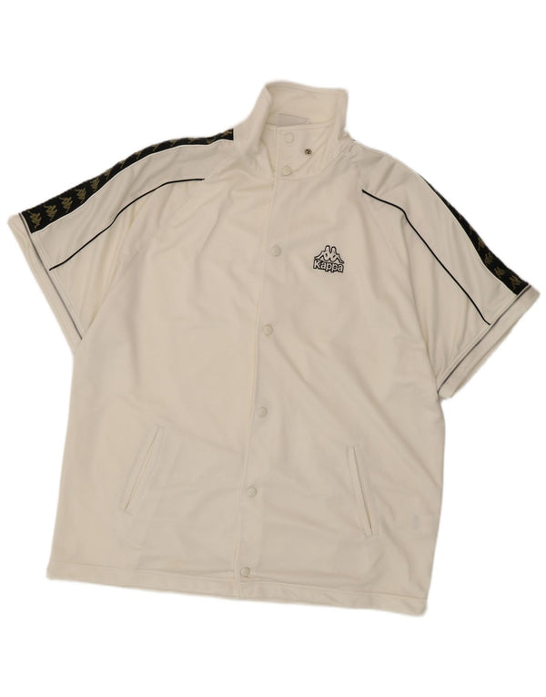 Giacca da tuta oversize da ragazzo Kappa 9-10 anni Large Off White Sports