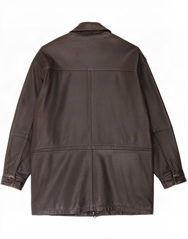 Cappotto in pelle da uomo Kartel UK 40 grande nero