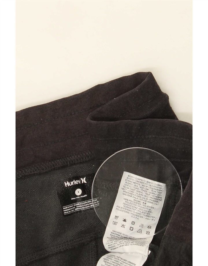 Pantaloni da ginnastica corti da uomo Hurley, pantaloni da jogging, piccoli, in poliestere grigio