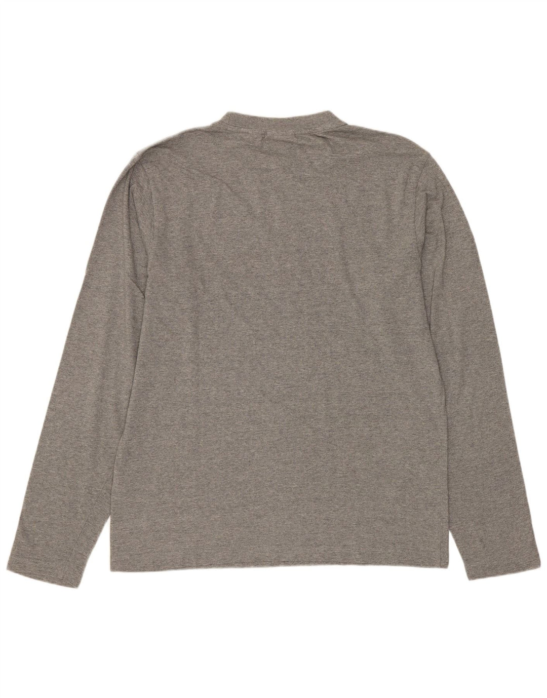 Fila grafica da uomo a maniche lunghe in cotone grigio medio